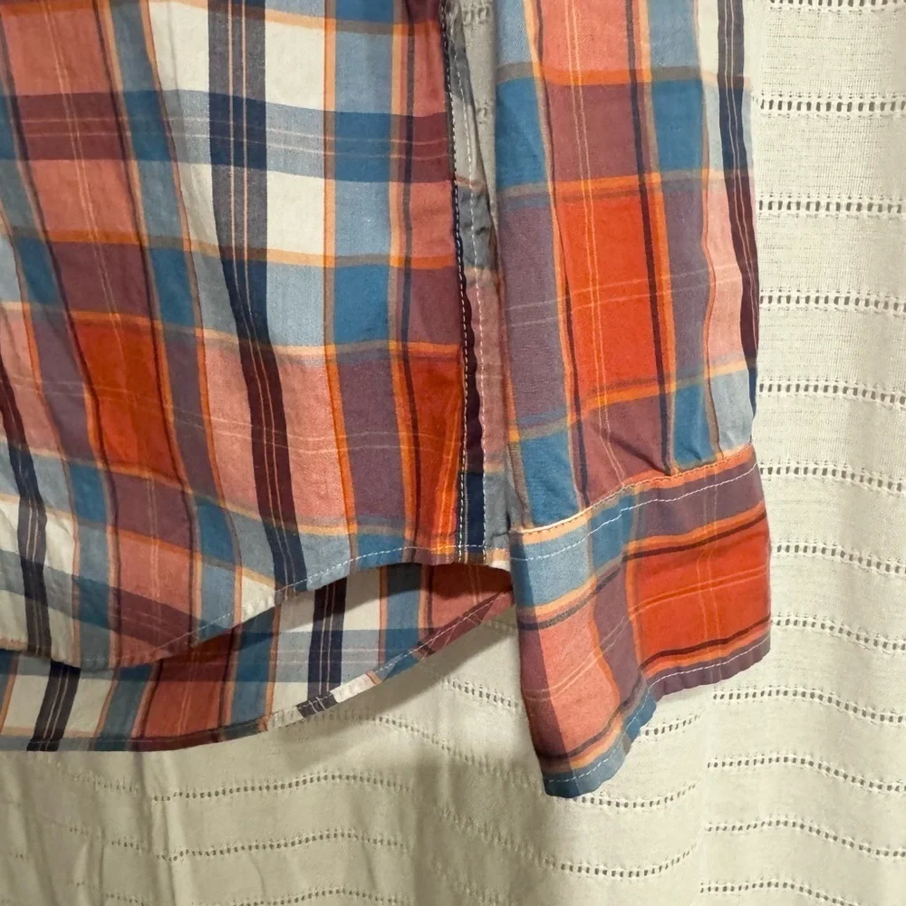 NWT J.Crew Flex Washed Plaid Button Down Shirt Size Small